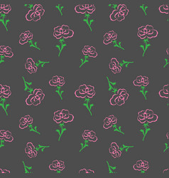 Pink Stylized Roses Pattern