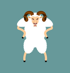 Ram Angry Sheep Evil Emoji Farm Animal Aggressive