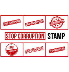 Stop Corruption Rubber Stamp Set