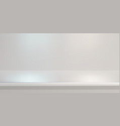 White Steel Countertop Empty Shelf