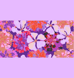 Fantasy Stylized Blooming Floral Pattern