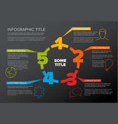 Five Steps Cycle Template Infographic