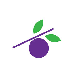 Fresh Fruit Grape Icon Logo