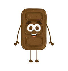 Isolated Chocolate Bar Cartoon Kawaii Sweet