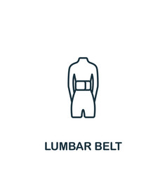 Lumbar Belt Icon Monochrome Simple Fitness Icon