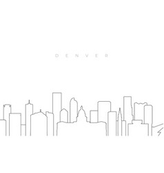 Outline Denver Skyline Trendy Template