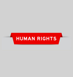 Red Color Inserted Label With Word Human Rights