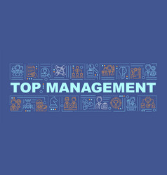 Top Management Word Concepts Banner