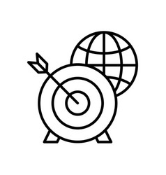 World Target Outline Icon Style