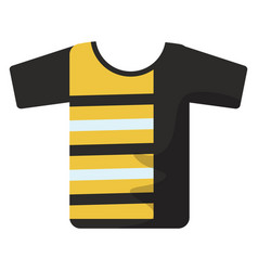 Black And Yellow Tshirt On A White Background