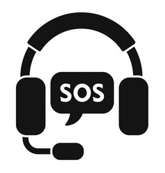 Headphones Sos Signal Icon Simple Safety