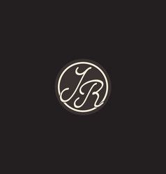 Initial Letter Jr Monogram Logo With Simple