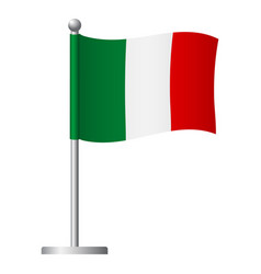 Italy Flag On Pole Icon