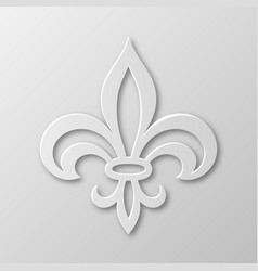 Realistic Paper 3d Fleur De Lis Closeup On