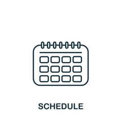 Schedule Icon Monochrome Simple Fitness Icon