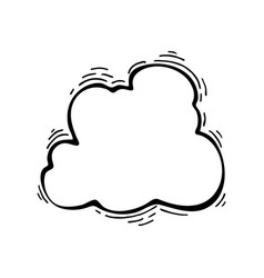 Cloud Copy Space Line Art Empty Speech Bubble