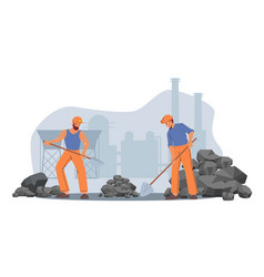 Coal Mining Extraction Industry Concept Miners