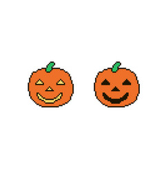 Halloween Pumpkins Pixel 8 Bit Colored Icon