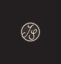 Initial Letter Js Monogram Logo With Simple