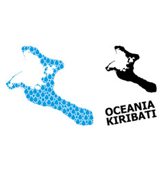 Mosaic Map Kiribati Island Water