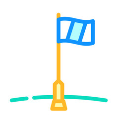 Pole Flag Big Color Icon