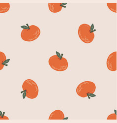 Simple Seamless Pattern With Tangerine Merry