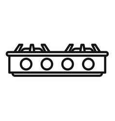 Top View Stove Icon Outline Gas Cooker