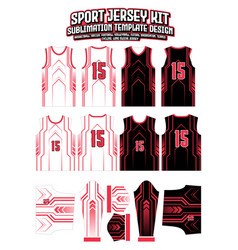 Sporty Red Gradient Jersey Design Sportswear