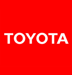 Toyota Brand Logo Car Symbol Name Red And White