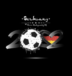 2022 Soccer Ball Heart With Flag Of Germany