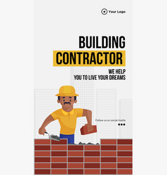 Building Contractor Portrait Template