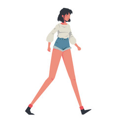 Casual Girl Walking Character