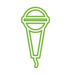 Neon Microphone Icon