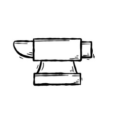 Blacksmith Anvil Sketch Symbol Of Work