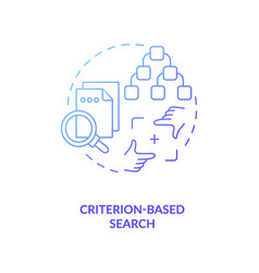 Criterion Based Search Concept Icon