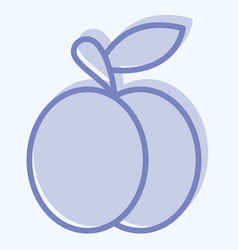 Icon Plum Related To Fruit And Vegetable Symbol