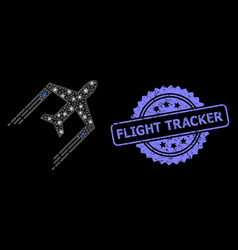 Rubber Flight Tracker Stamp And Bright Web