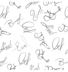 Seamless Pattern Of Abstract Signatures