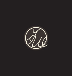 Initial Letter Jw Monogram Logo With Simple