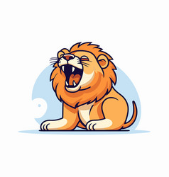 Lion Cartoon Isolated On White Background