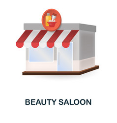 Beauty Saloon Icon 3d From Small Business