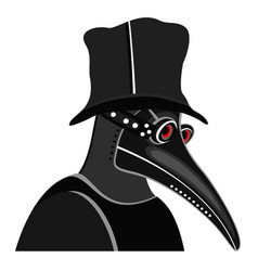 Plague Doctor Isolated Black