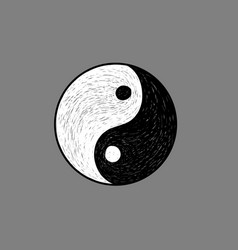 Ying Yang Symbol Hand Sketch