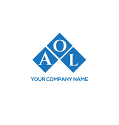 Aol Letter Logo Design On White Background