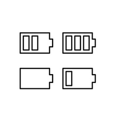 Battery Charging Process Linear Icon