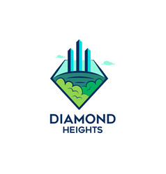 Building Construction Logo In Diamond Shape