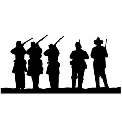 American Civil War Soldiers Silhouette