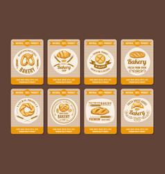 Bakery Cards Baking Tasty Products Banners