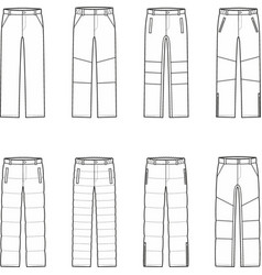 Mens Down Pants Fashion Cad