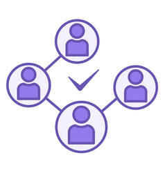 Colored Icon Connect People Social Network